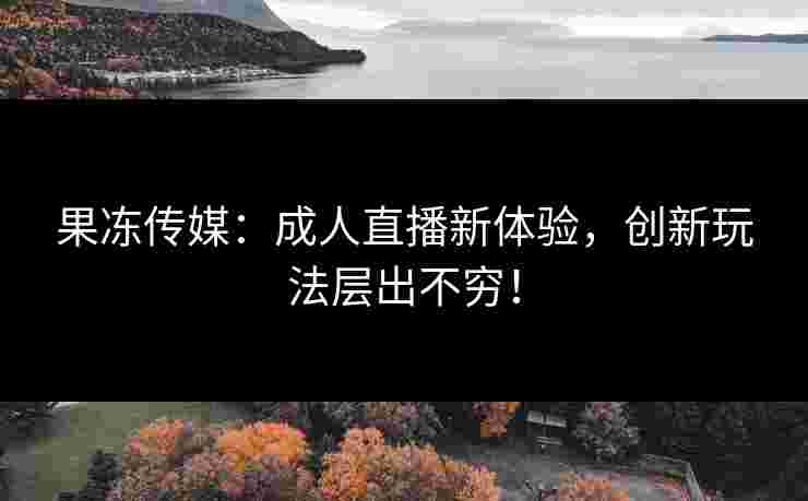 果冻传媒：成人直播新体验，创新玩法层出不穷！